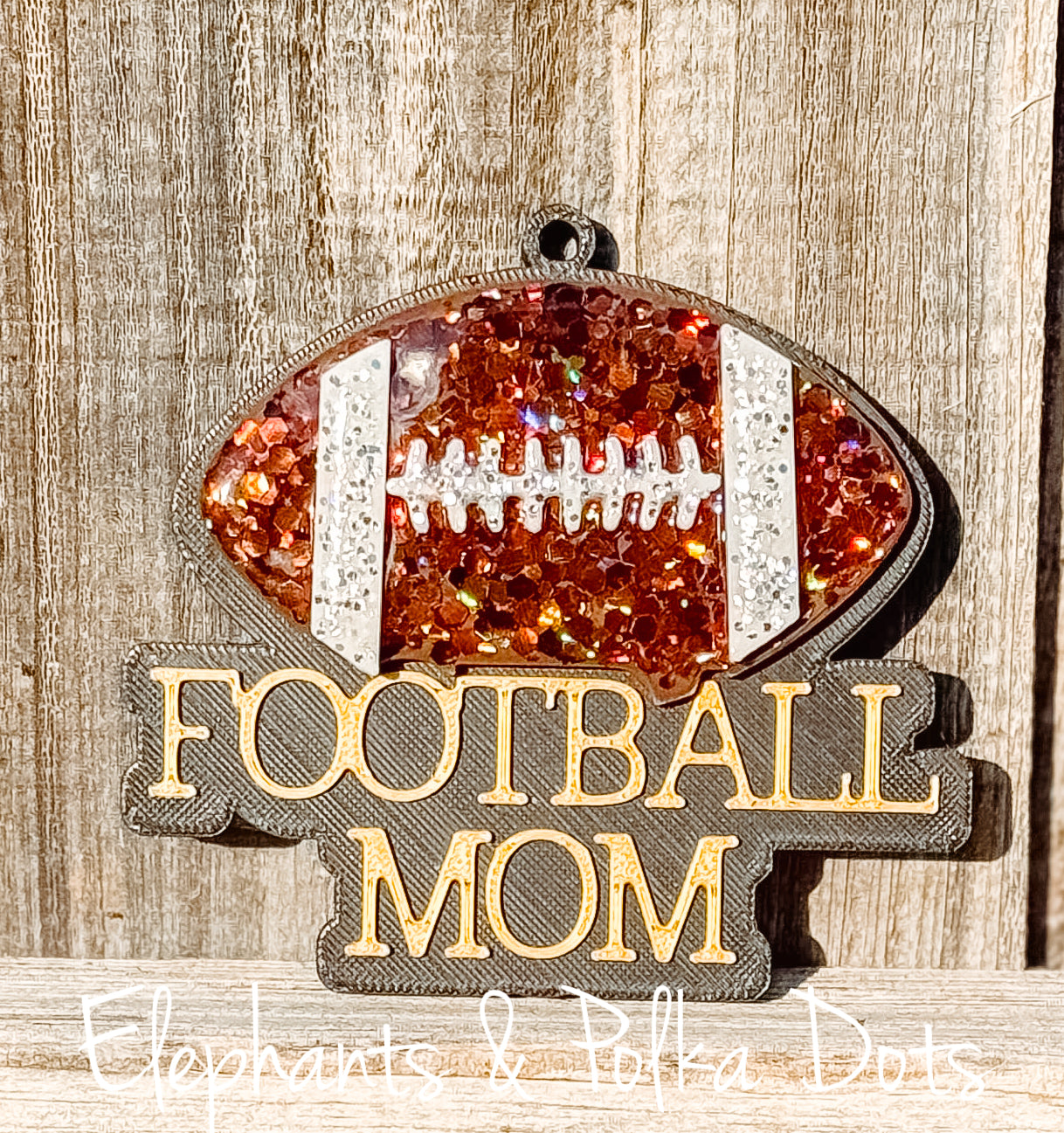 Football Mom Car Charm
