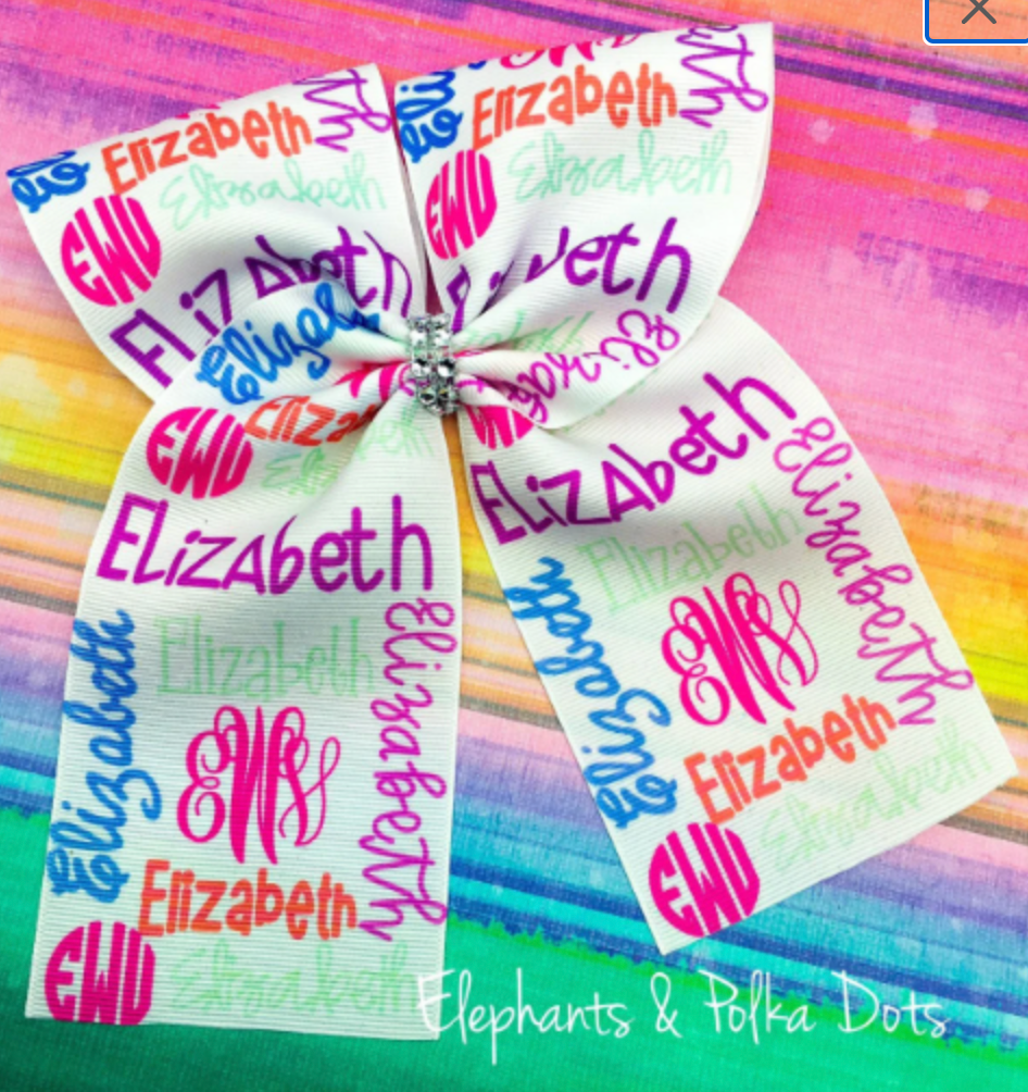 Monogram Hair Bow