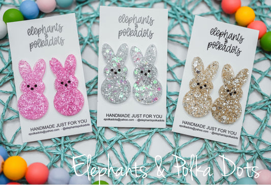 Glitter Bunny earrings