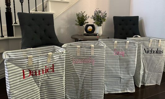 Emroidered Laundry Baskets