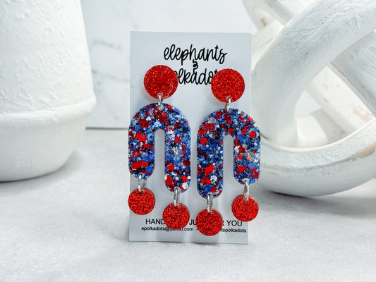 4th of July Dangles Earrings