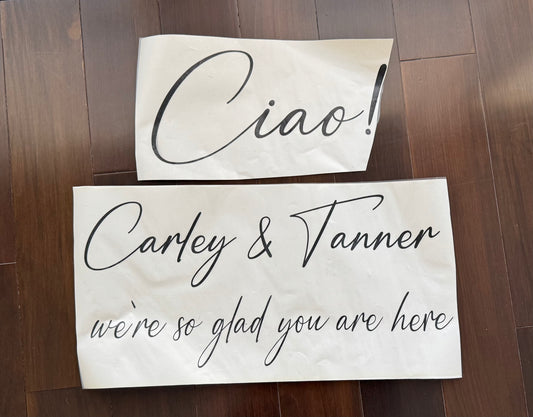 Wedding Sign- Ciao!