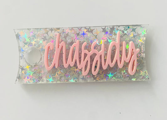 Custom tumbler nameplate for Chassidy