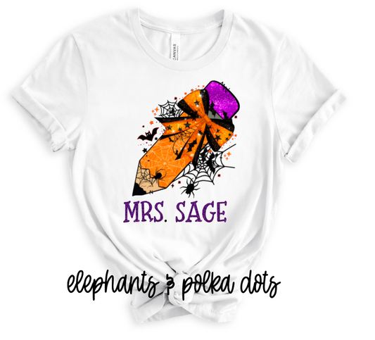 Halloween Pencil Shirt
