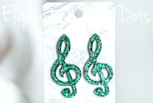 Small Music Notes Earrings