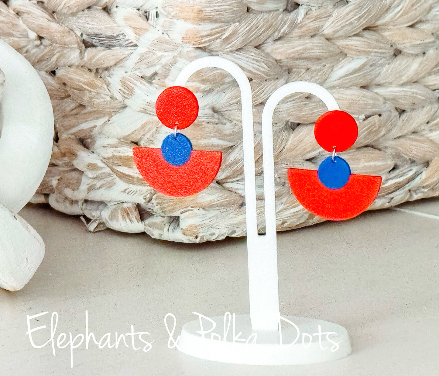 Red, White, and Boom Earrings