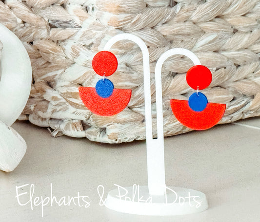 Red, White, and Boom Earrings