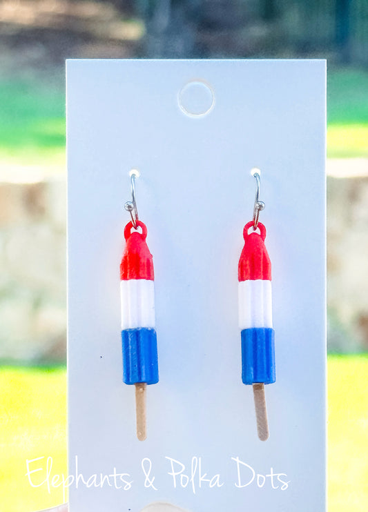 Fourth of July Popsicle Earrings