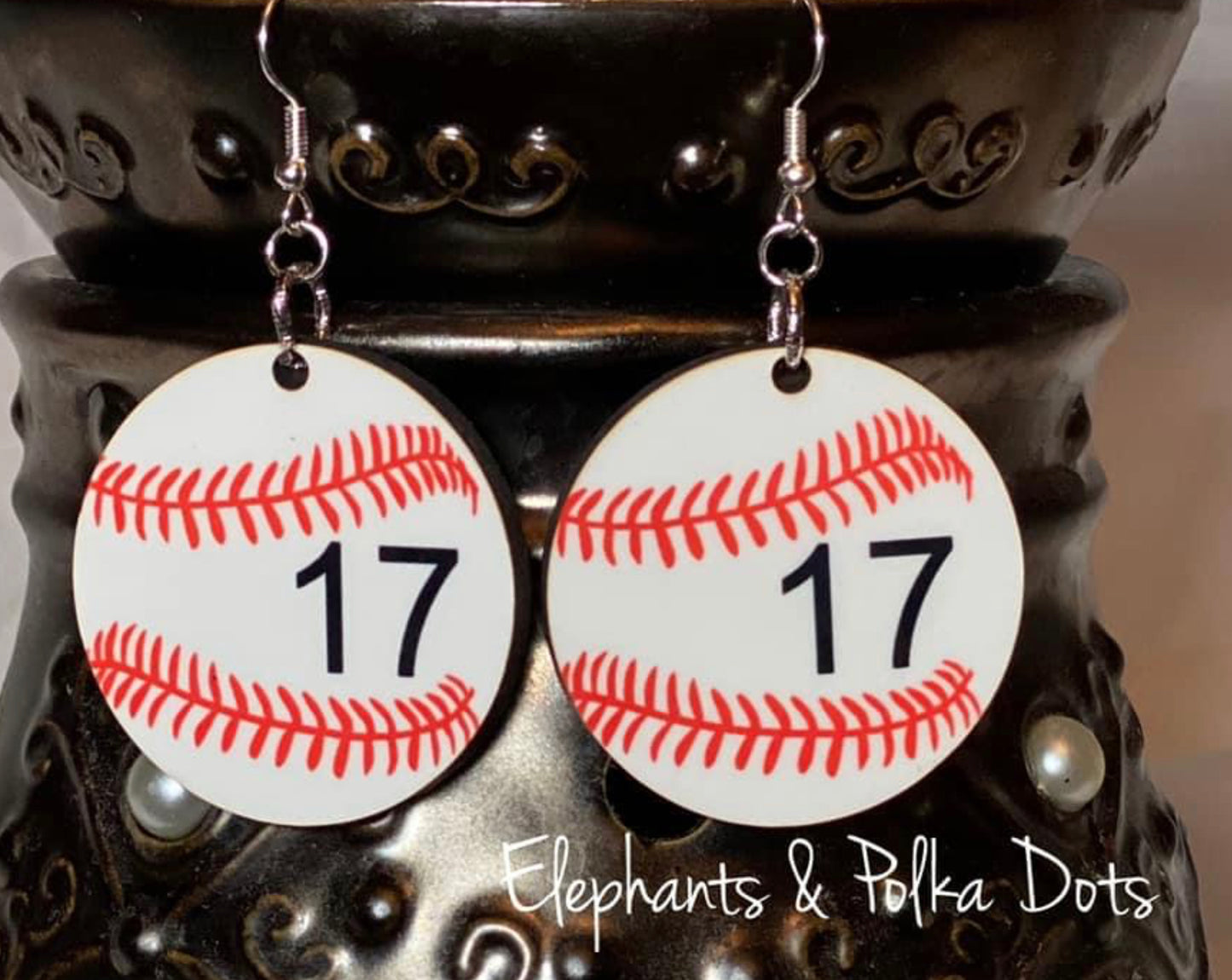 Baseball earrings