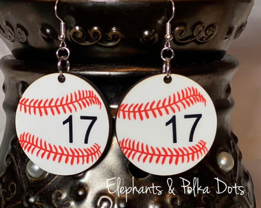 Baseball earrings