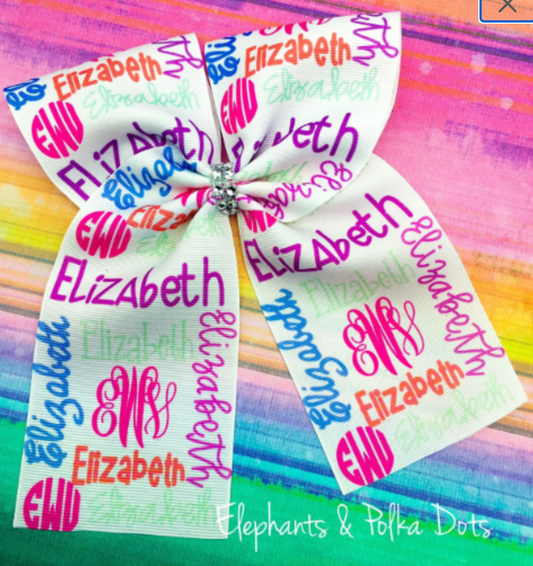 Monogram Hair Bow