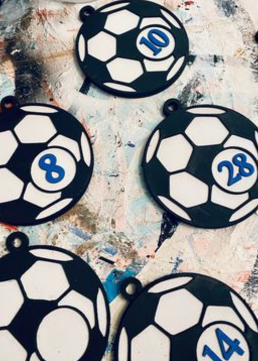 Soccer  Bag Tags for Rebecca