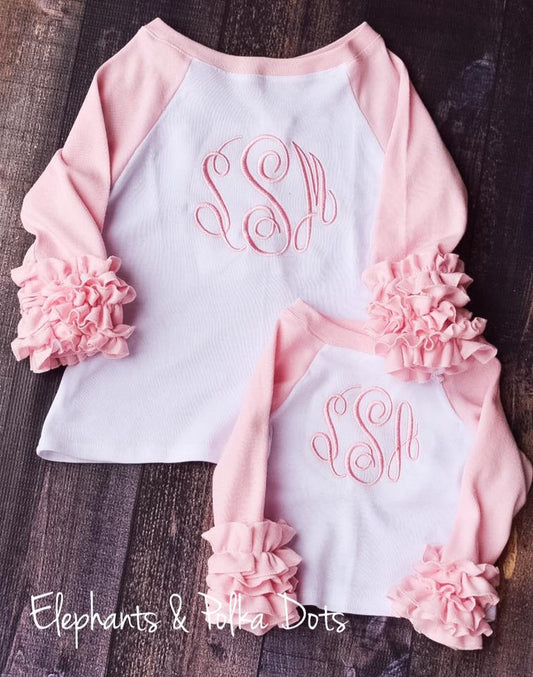 Monogrammed Ruffle Shirt